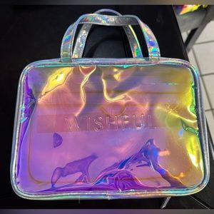 Huda Beauty WISHFUL Large Holographic Skincare Travel Bag